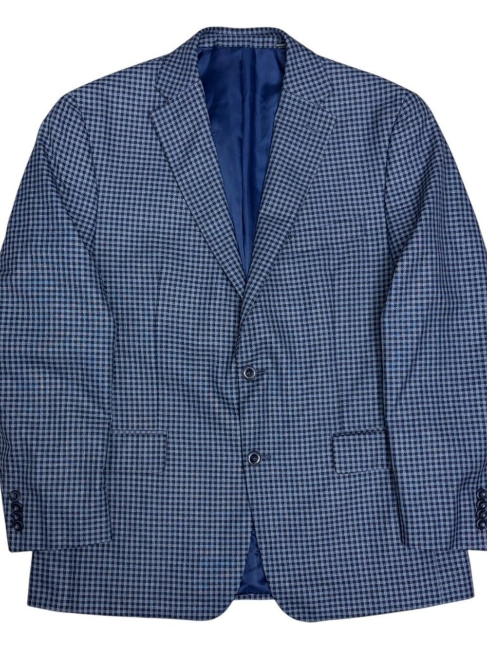 MICHAEL KORS Checkered Blazer Luxury Designer Blue Check Pattern Sport Coat 44R